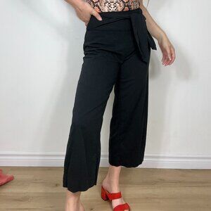 *Joe Fresh Black Tie Waist Slight Crop Trouser